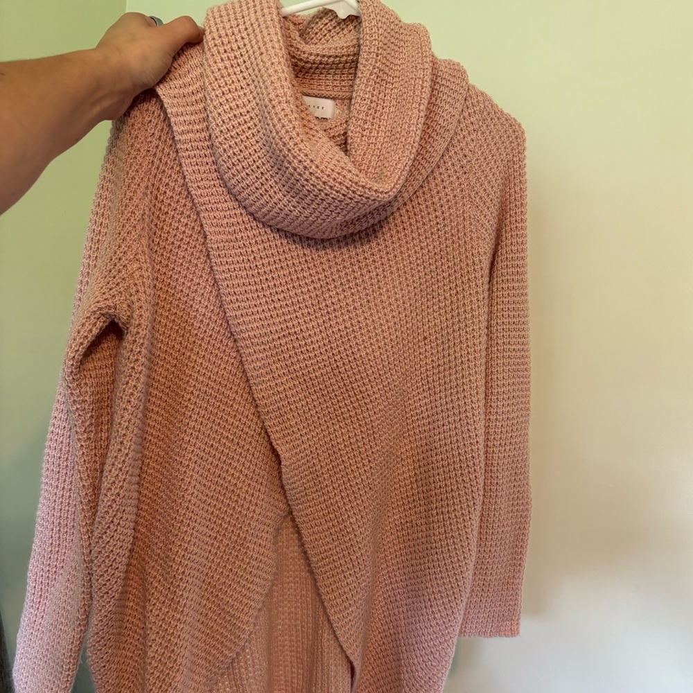 Fever Pink Chunky Knit Turtleneck Sweater